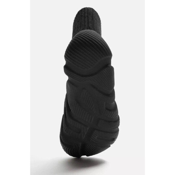 ZARA Men Sock Knit Fabric High-Top Sneakers Black Size US 9 EUR 42 - Picture 5 of 15